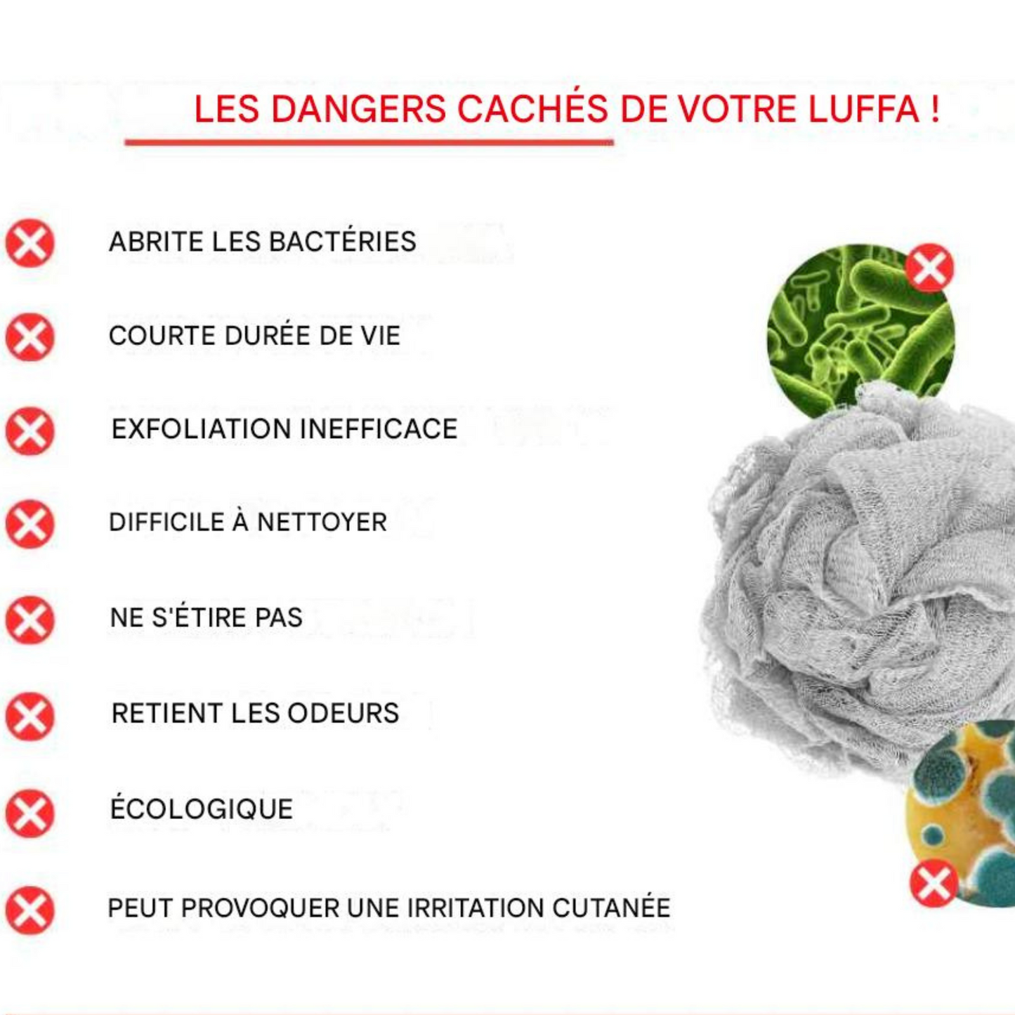 100 % authentique - Éponge filet exfoliante africaine