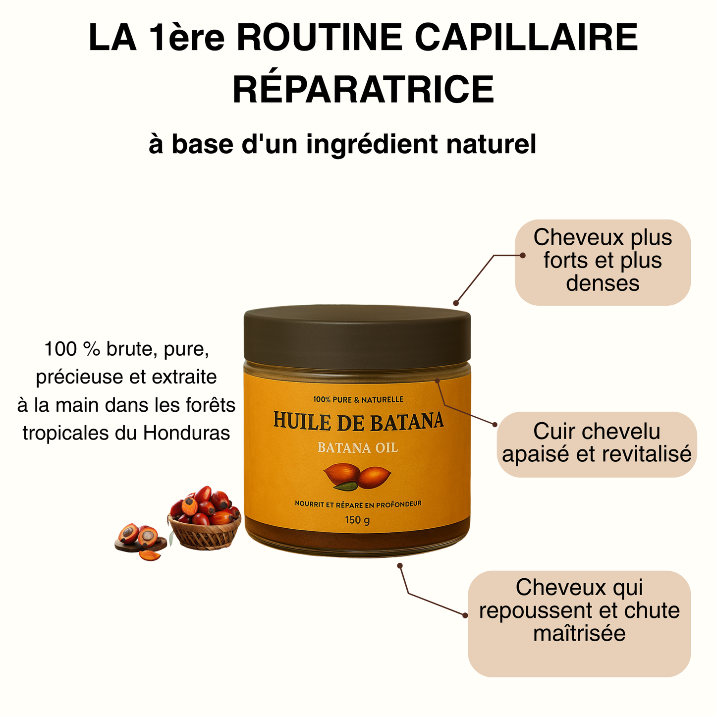 L'huile de batana 100%  pure