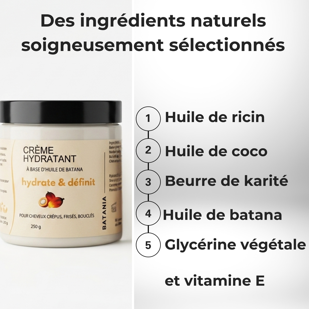 Crème capillaire Hydratante