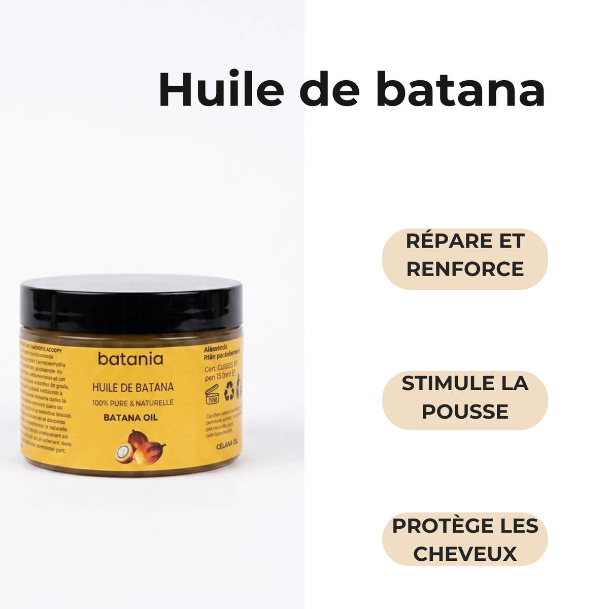 L'huile de batana 100%  pure et non raffinée