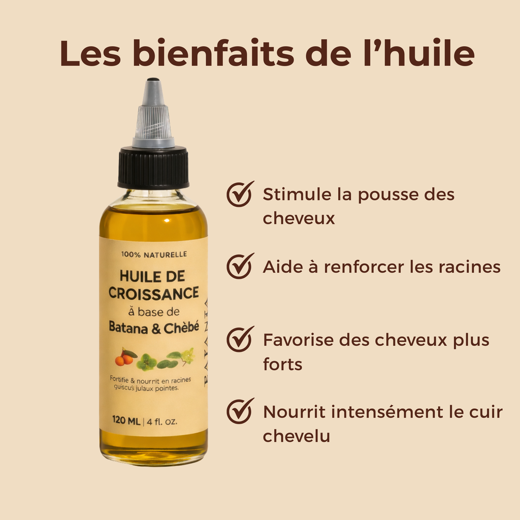 Huile de croissance à base de batana & chebé