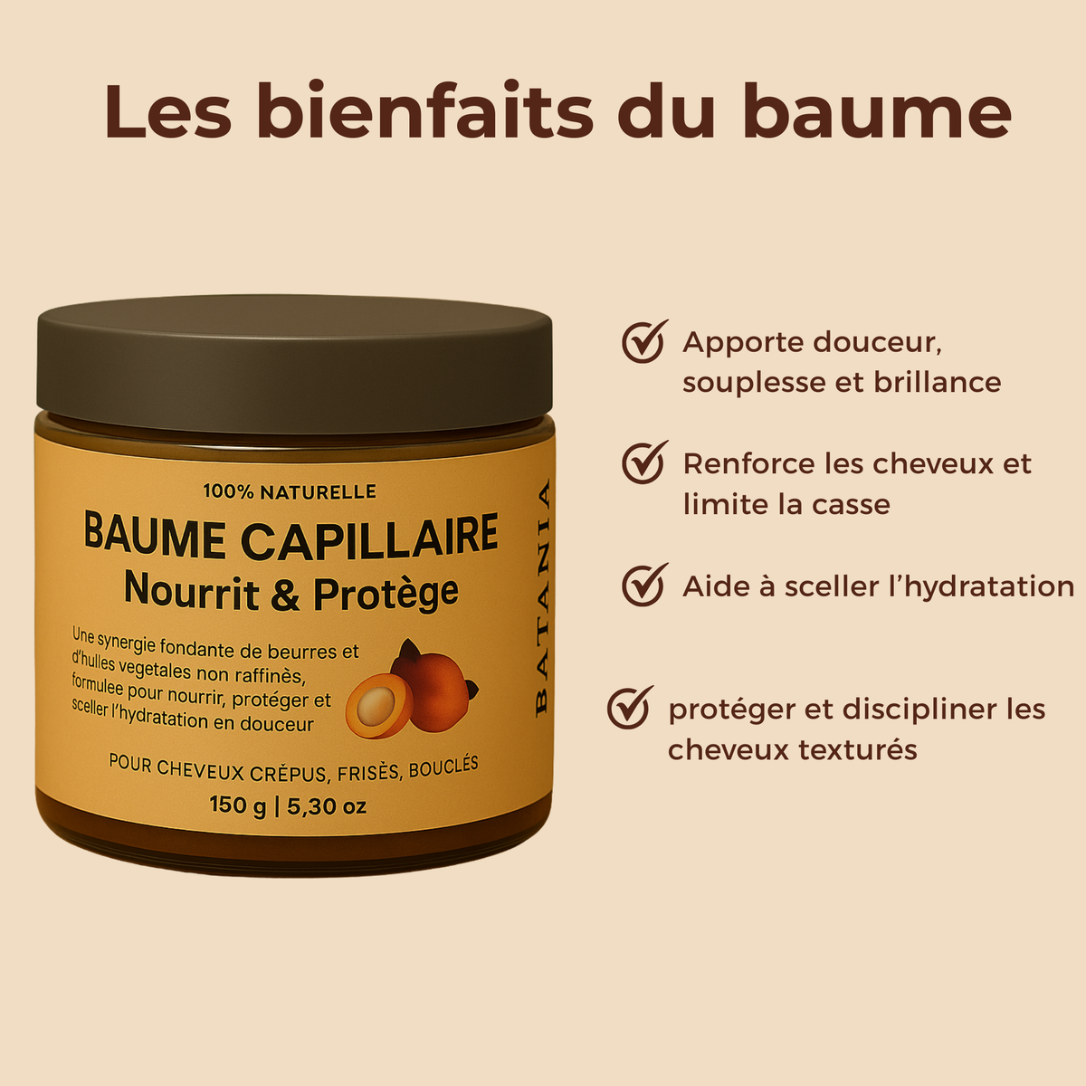 Baume nourrissant à l’huile de Batana