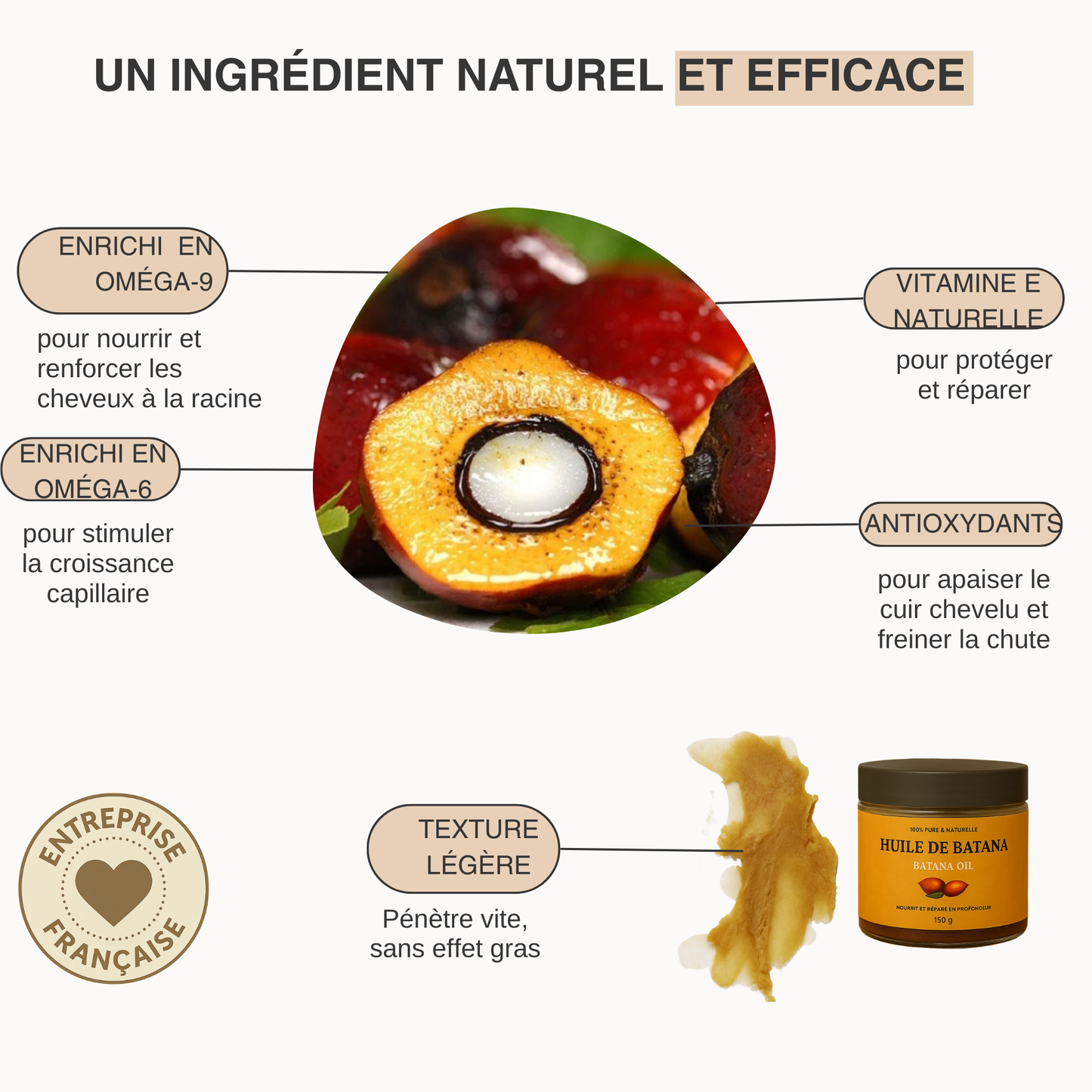 L'huile de batana 100%  pure